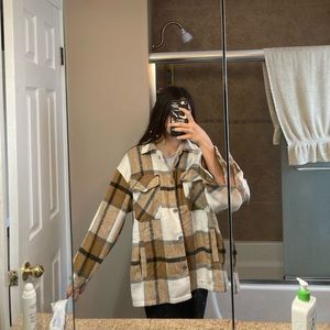Brown Plaid Shacket